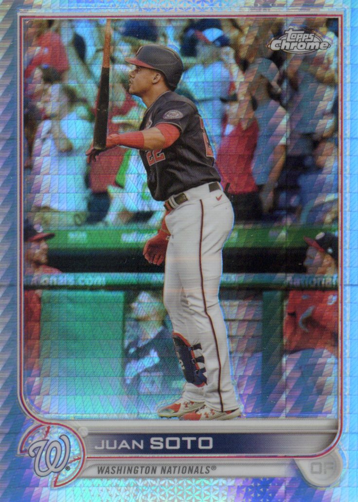 2022 Topps Chrome Sonic Juan Soto #129 Prism Refractor front scan