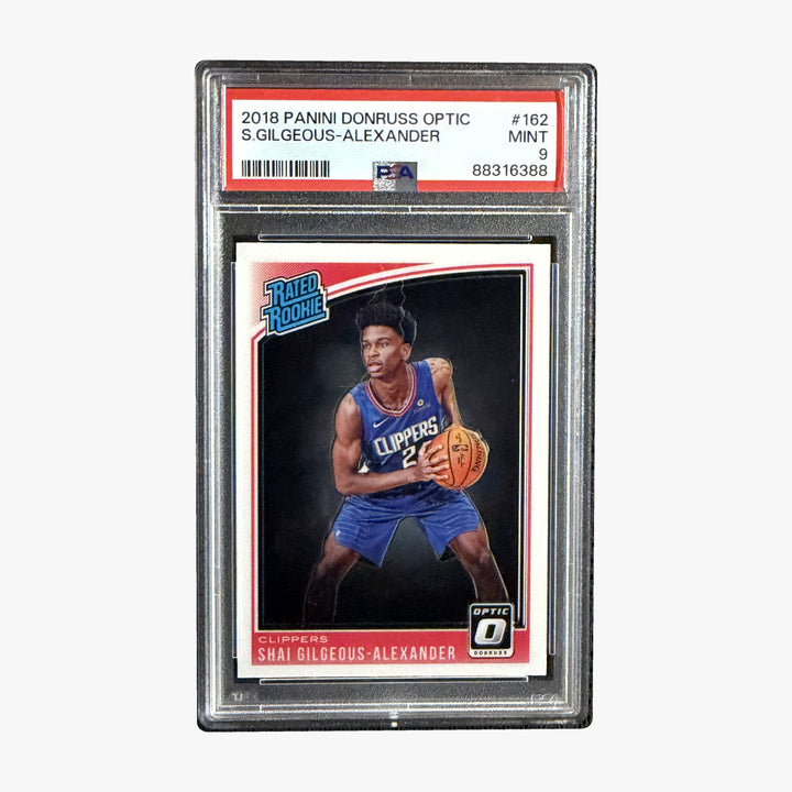 Front of 2018 Donruss Optic Shai Gilgeous-Alexander Rated Rookie 