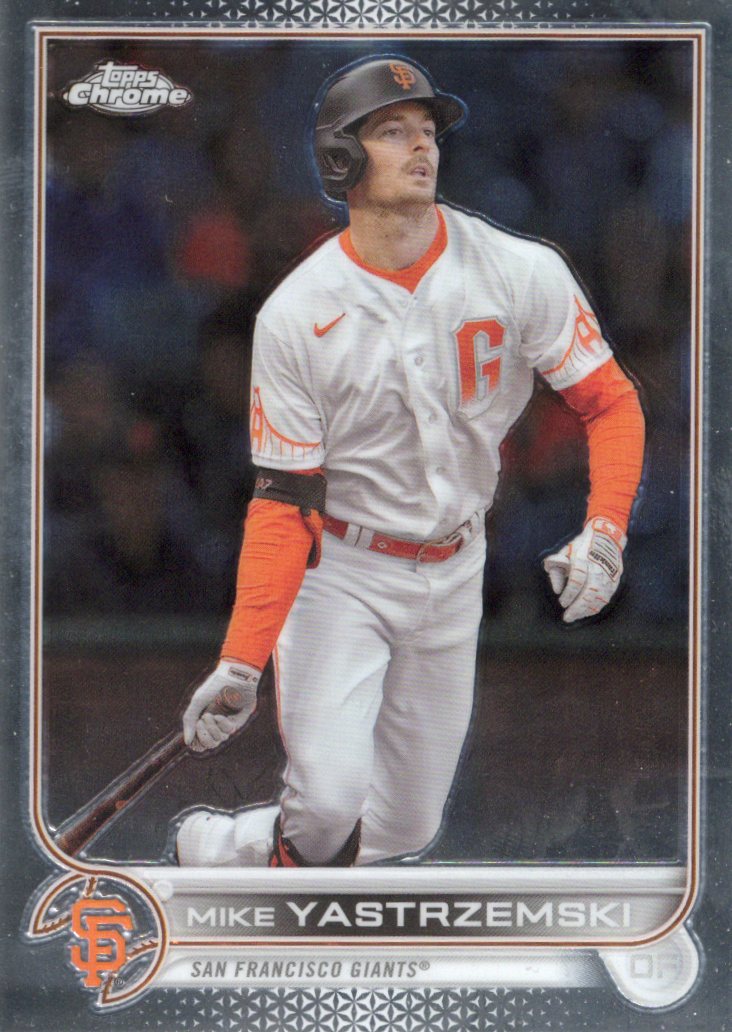 2022 Topps Chrome Sonic Mike Yastrzemski #18 Base front scan