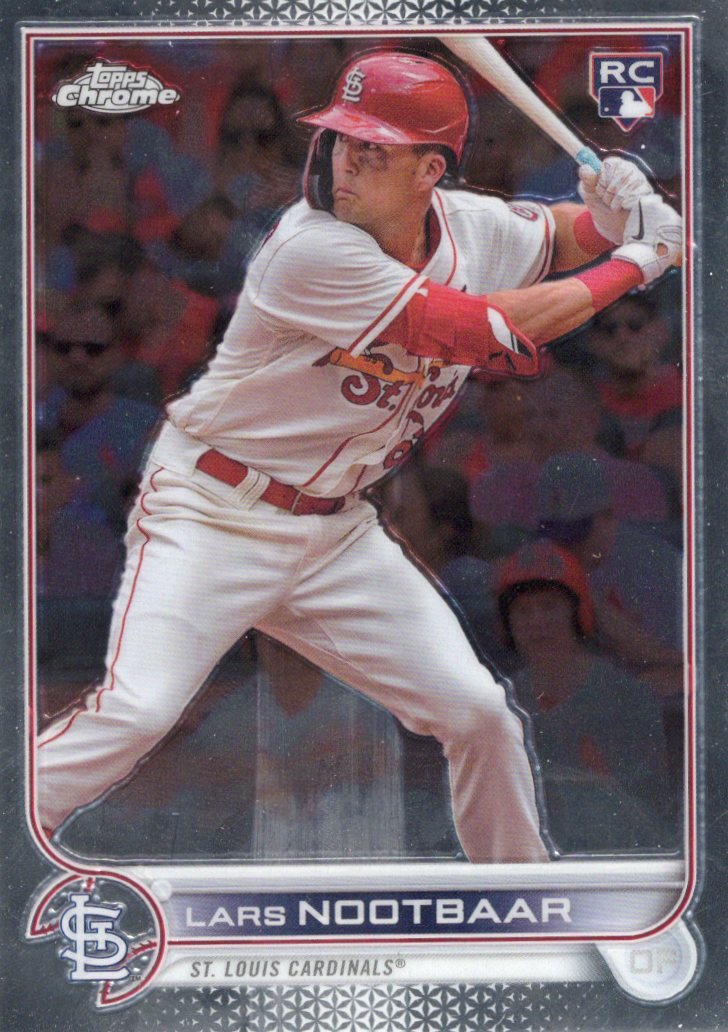 2022 Topps Chrome Sonic Lars Nootbaar Rookie #19 Base front scan