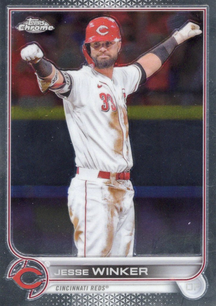 2022 Topps Chrome Sonic Jesse Winker #21 Base front scan