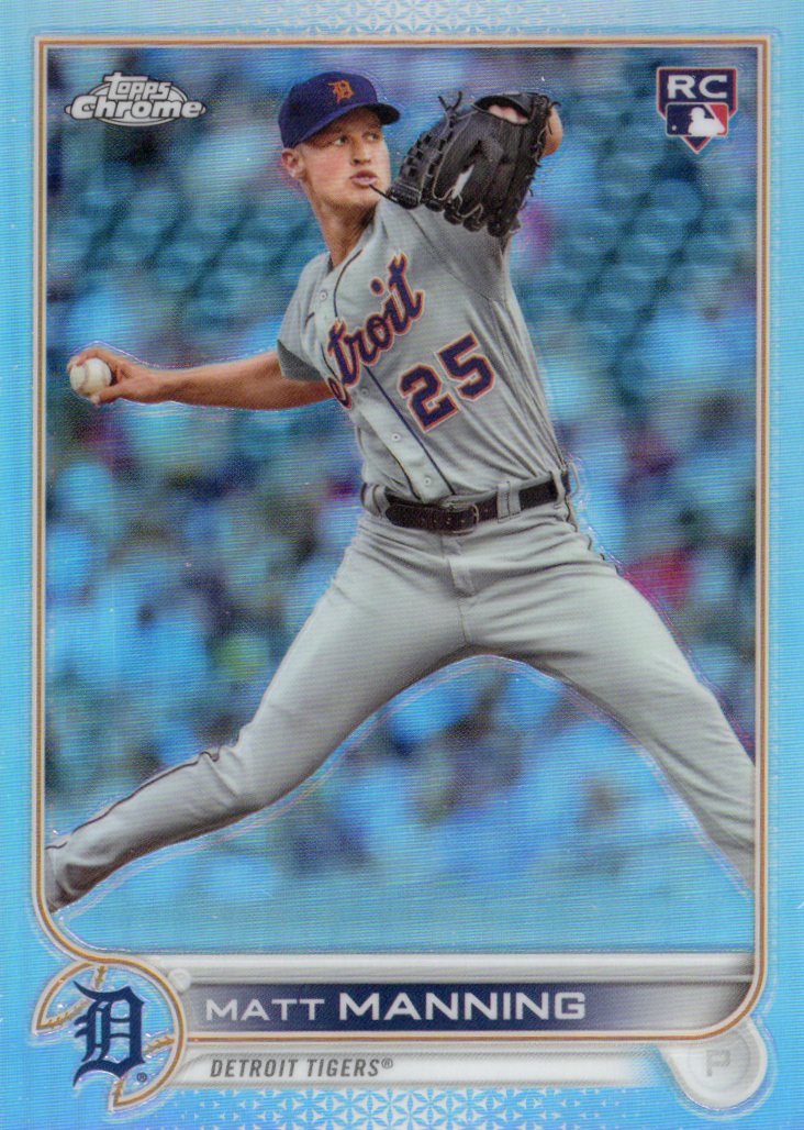 2022 Topps Chrome Sonic Matt Manning Rookie #57 Refractor front scan