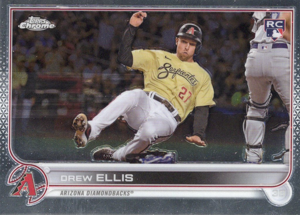 2022 Topps Chrome Sonic Drew Ellis Rookie #77 Base front scan