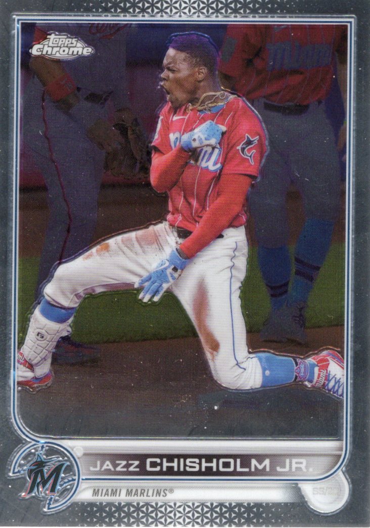 2022 Topps Chrome Sonic Jazz Chisholm Jr. #91 Base front scan