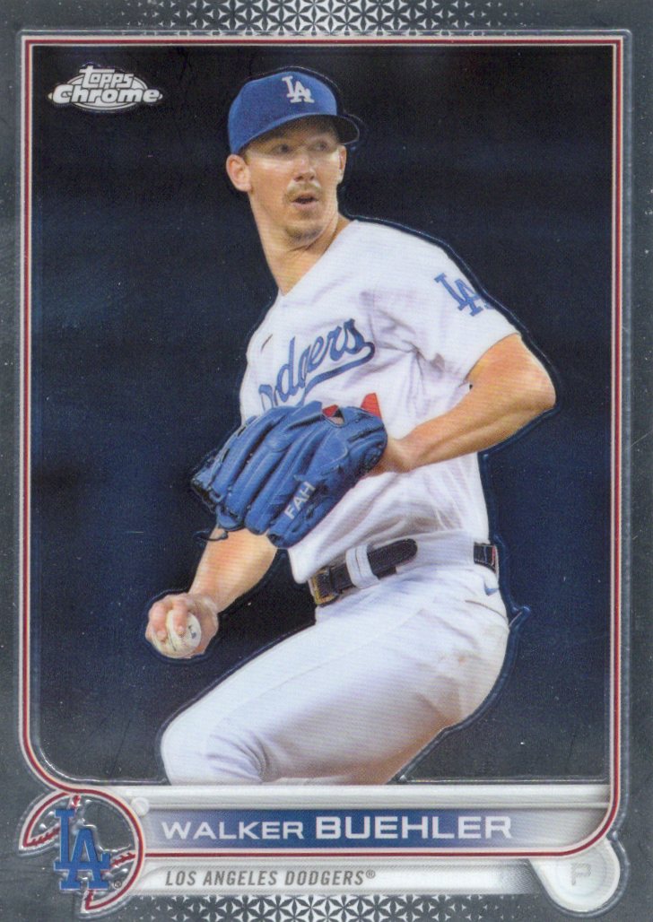 2022 Topps Chrome Sonic Walker Buehler #123 Base front scan