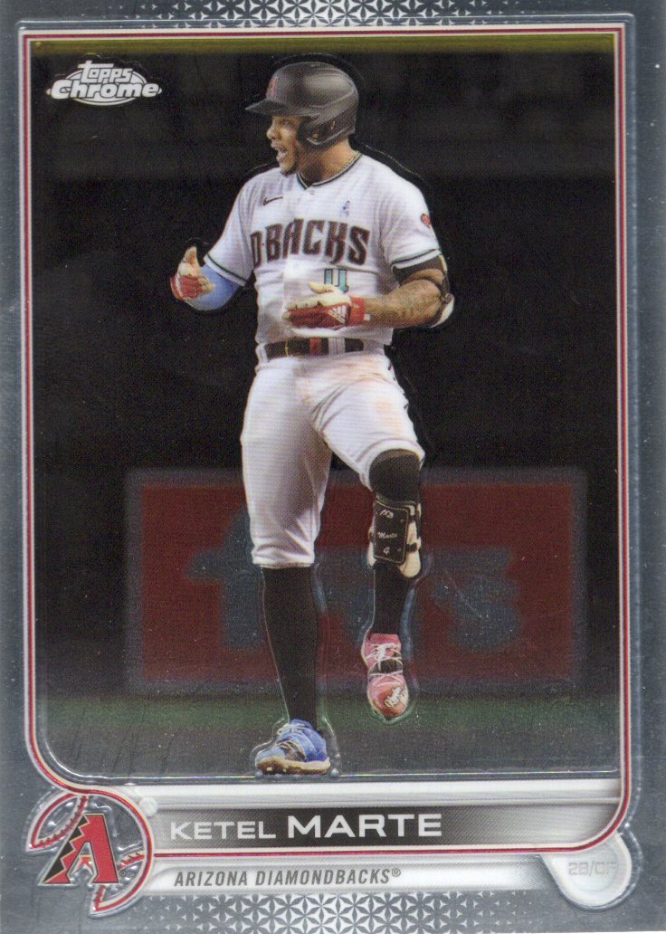 2022 Topps Chrome Sonic Ketel Marte #124 Base front scan