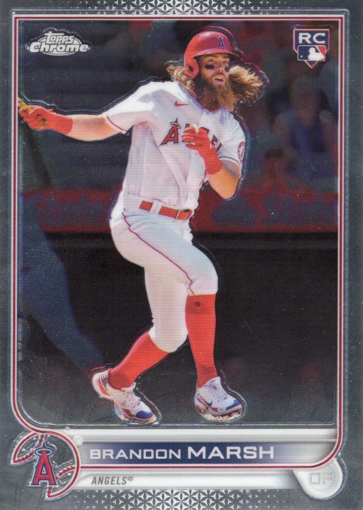 2022 Topps Chrome Sonic Brandon Marsh Rookie #133 Base front scan