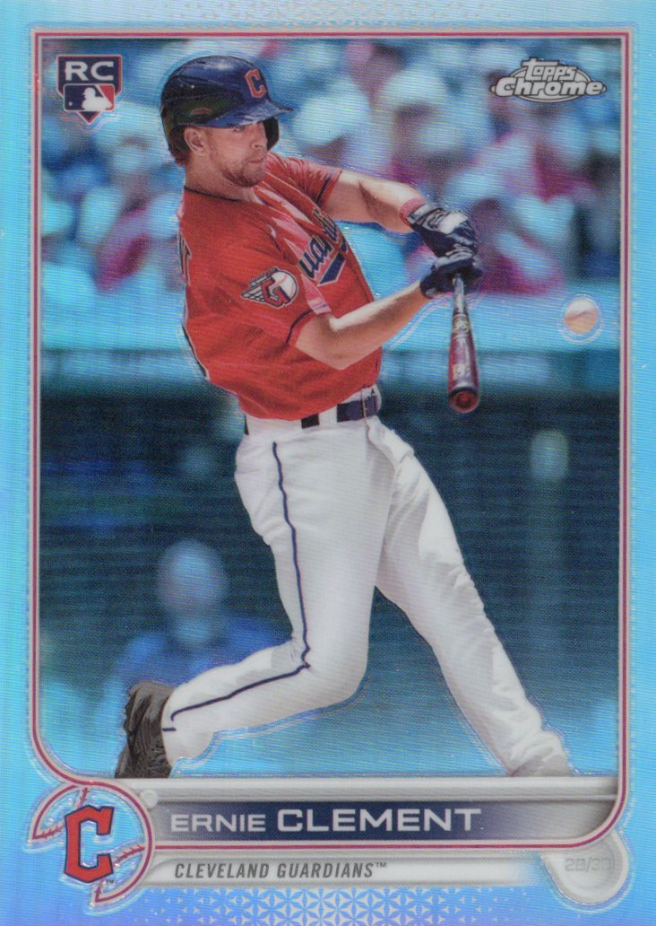 2022 Topps Chrome Sonic Ernie Clement Rookie #145 Refractor front scan