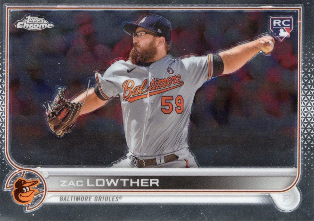 2022 Topps Chrome Sonic Zac Lowther Rookie #159 Base front scan