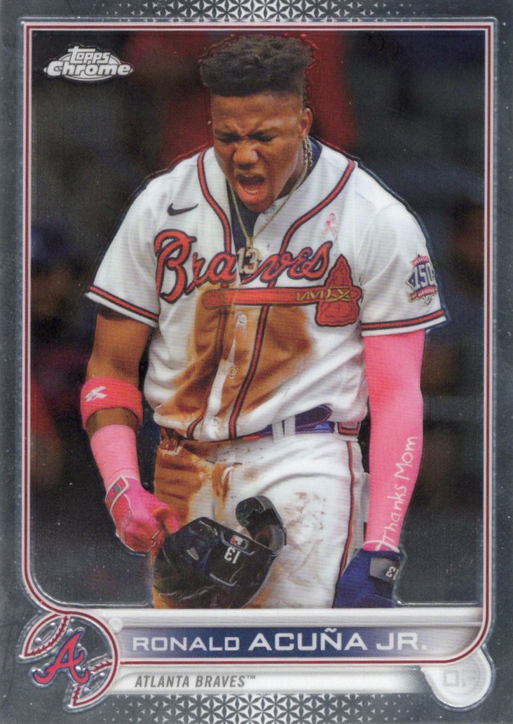 2022 Topps Chrome Sonic Ronald Acuna Jr. #165 Base front scan