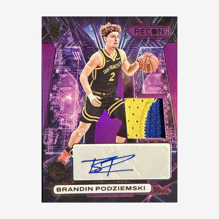 2023-24 Panini Recon Brandin Podziemski Novice Patch Autographs 