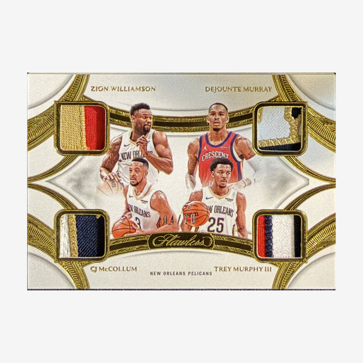 2024-25 Panini Flawless New Orleans Pelicans Quad Patches 