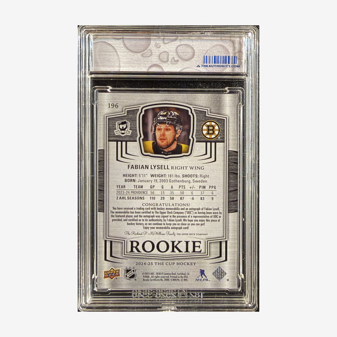 2024-25 Upper Deck The Cup Fabian Lysell Rookie Auto Patch 