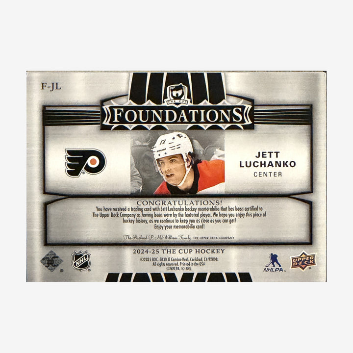 2024-25 Upper Deck The Cup Jett Luchanko Foundations Quad Patch 