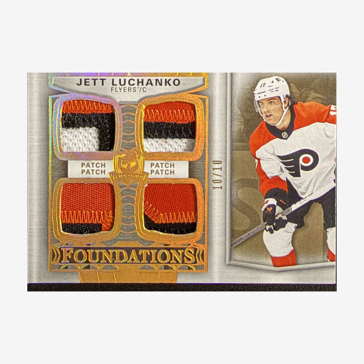 2024-25 Upper Deck The Cup Jett Luchanko Foundations Quad Patch 