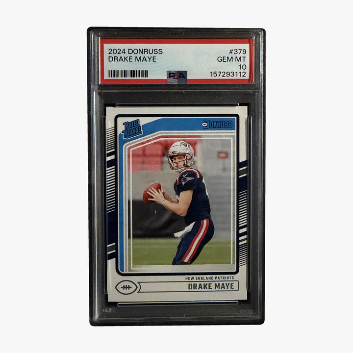 Front of 2024 Donruss Drake Maye Rated Rookie 