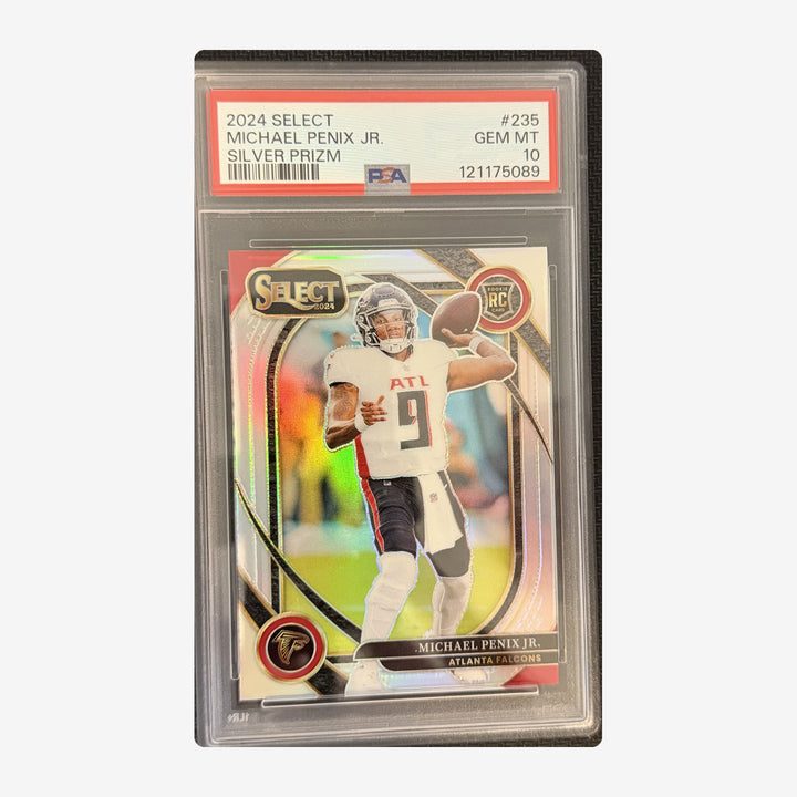 Front of 2024 Select Silver Prizm Michael Penix Jr. Rookie 