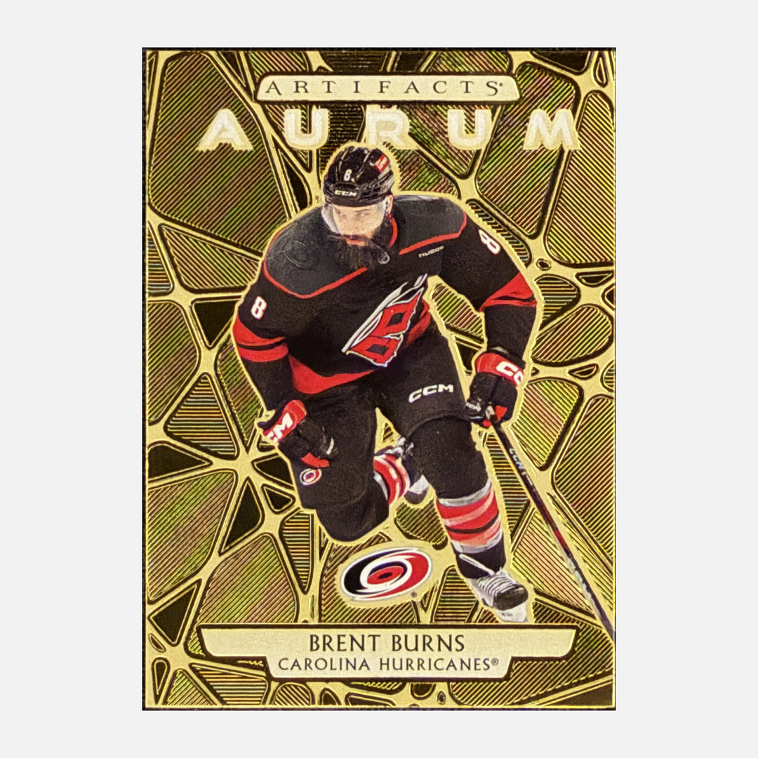 Front of 2025-26 Artifacts Brent Burns #5 Aurum - Carolina Hurricanes