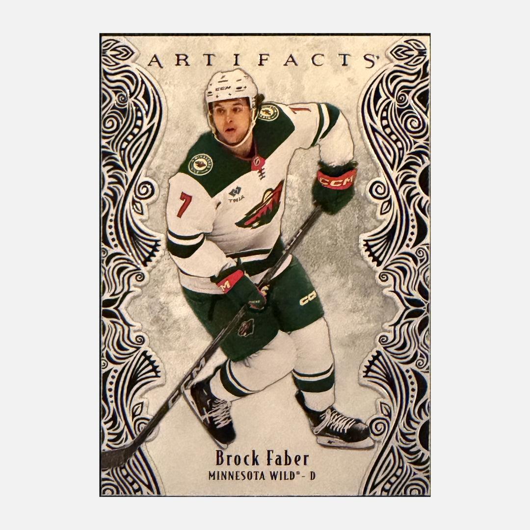 Front of 2025-26 Artifacts Brock Faber #45 - Minnesota Wild
