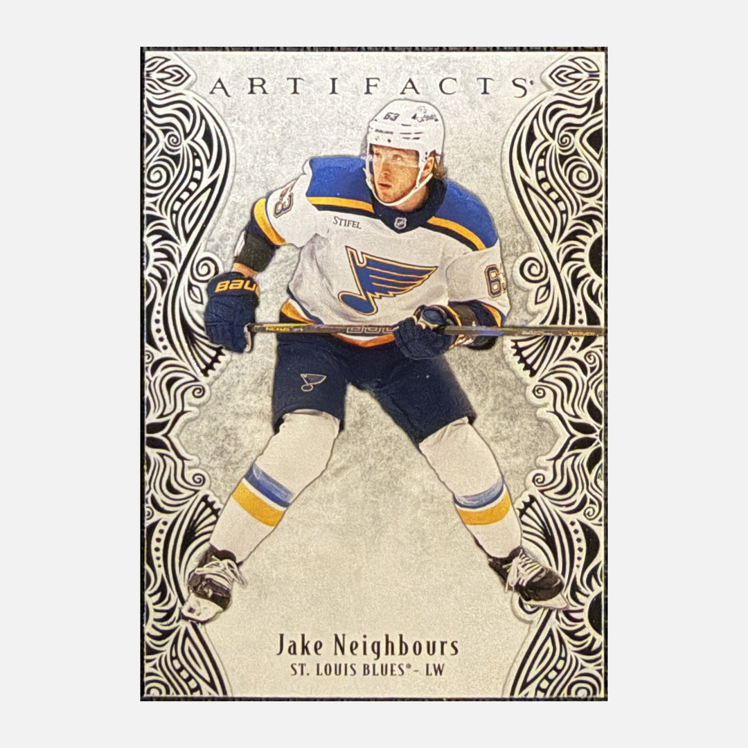 Front of 2025-26 Artifacts Jake Neighbours #7 - St. Louis Blues