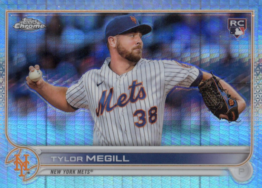 2022 Topps Chrome Sonic Tylor Megill Rookie #212 Prism Refractor front scan