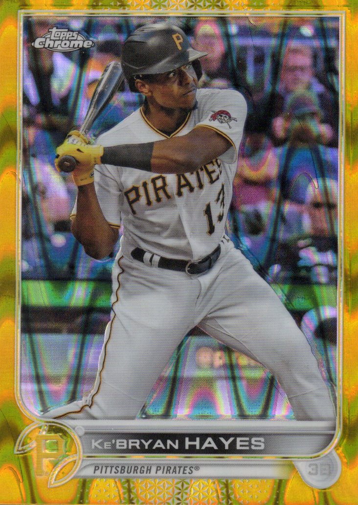 2022 Topps Chrome Sonic Ke'Bryan Hayes #98 Gold RayWave Refractor /50 front scan