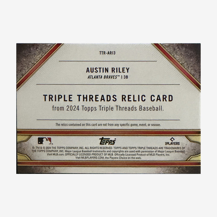 2024 Topps Triple Threads Austin Riley Triple Relic 
