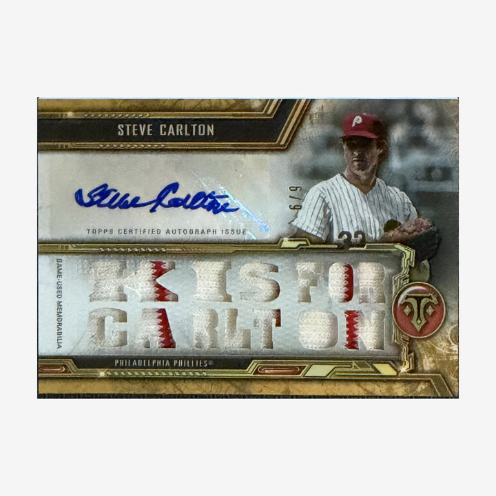 2020 Topps Triple Threads Steve Carlton autograph relic 