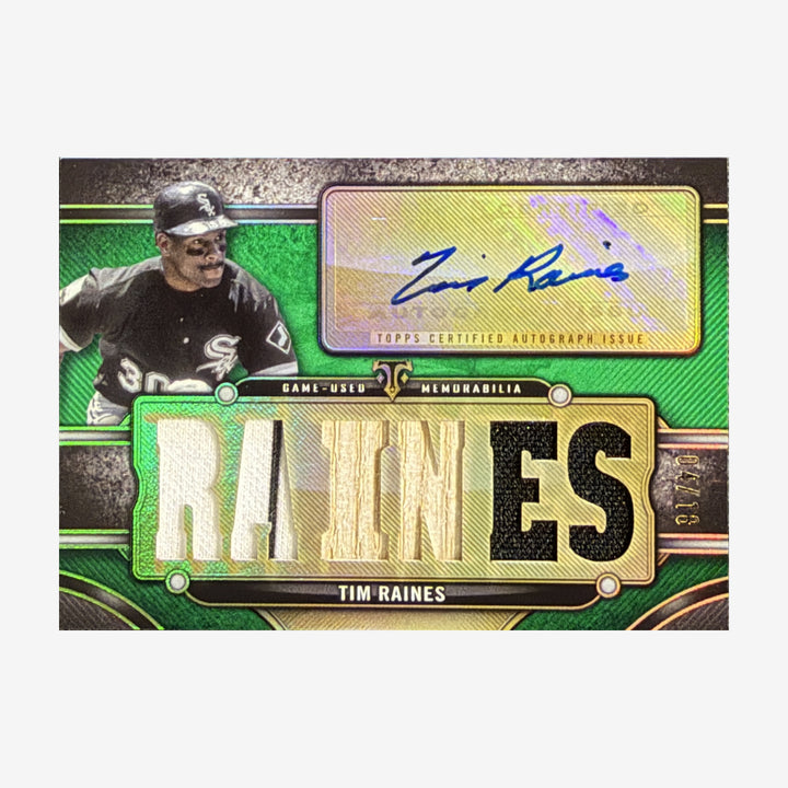 2024 Topps Triple Threads Tim Raines Autograph Relic /18 — front of card