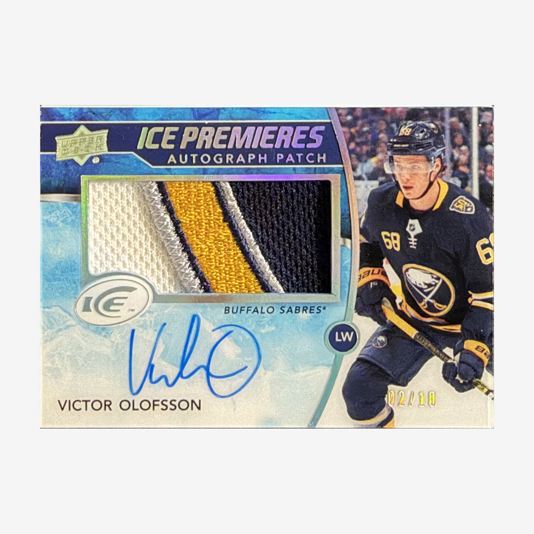 2019-20 Upper Deck Ice Victor Olofsson Rookie Patch Auto #IP-VO /10 — front of card