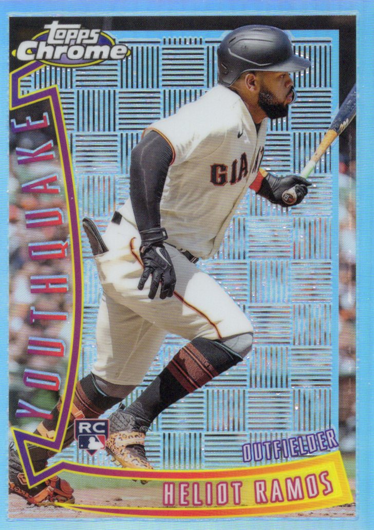 2022 Topps Chrome Sonic Heliot Ramos Rookie #YQ-23 1996 Youthquake Insert front scan